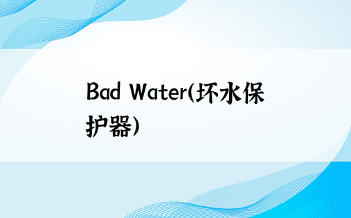 Bad Water（坏水保护器）